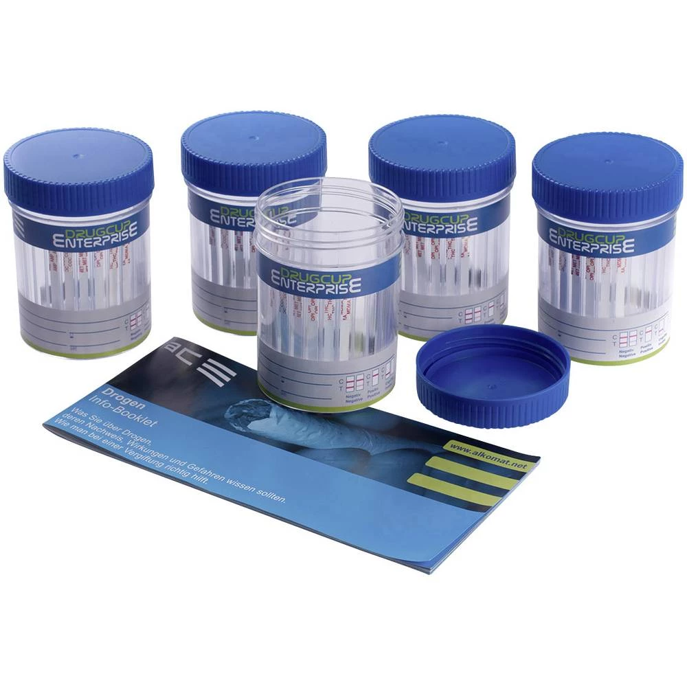 Komplet testera na drogu Test urina ACE Drug Cup Enterprise 100336 Ispitljive droge=Amfetamini, Kokain, MDMA, Metamfetamin, Opij slika