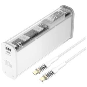 4Smarts Lucid Block powerbank (rezervna baterija) 20000 mAh Power Delivery, Quick Charge 3.0 LiPo  bijela prikaz statusa slika