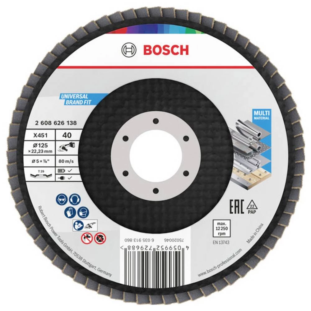 Bosch Accessories 2608626141 lamelna brusna ploča promjer 125 mm Promjer bušotine 22.23 mm 1 kom. slika