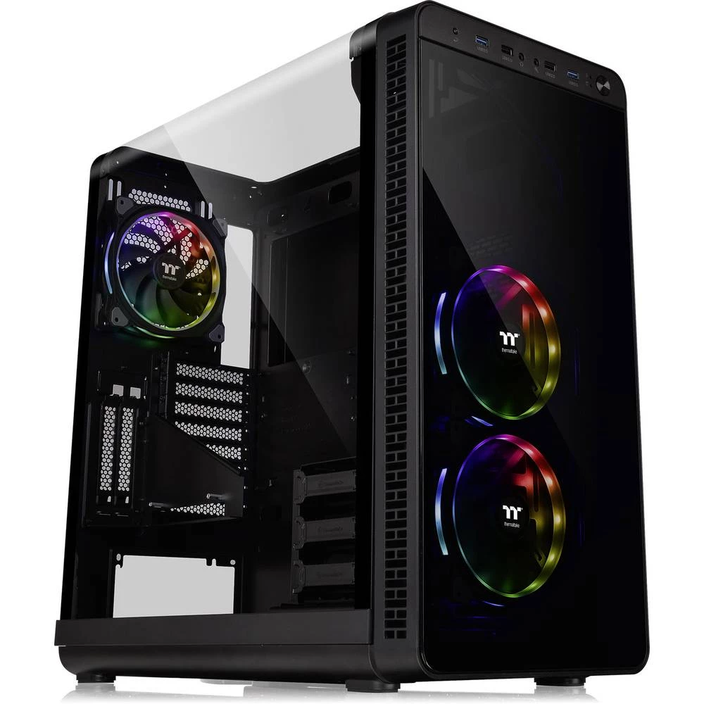 Midi-Tower Kućište za računala Thermaltake View 37 RGB Plus Crna 3 predinstalirana LED ventilatora, Bočni prozor, Filter prašine slika