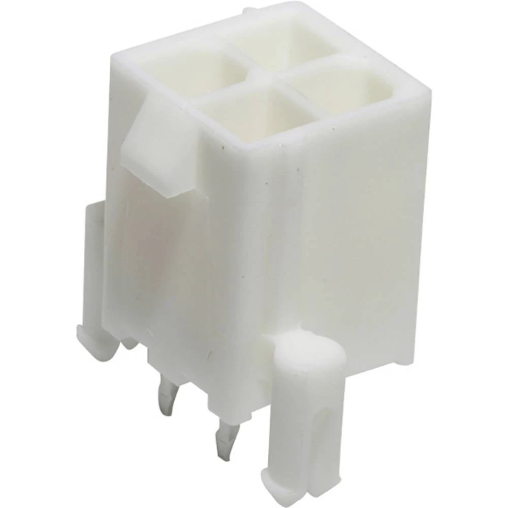 Molex 39289048 Mini-Fit Jr. Vertical Header, 4.20mm Pitch, Dual Row, 4 Circuits, with Snap-in Plastic Peg PCB Lock, Gold slika