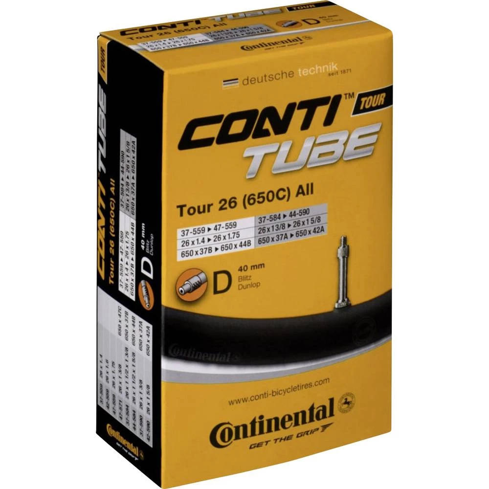 Zračnica 26 " Continental Tour 26 37/559-47-597 DV40 Dunlop ventil (DV) slika