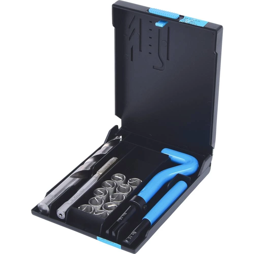 KS Tools 150.6120 Set za popravak navoja od nehrđajućeg čelika M12x1,5x16,5mm, 14 kom slika