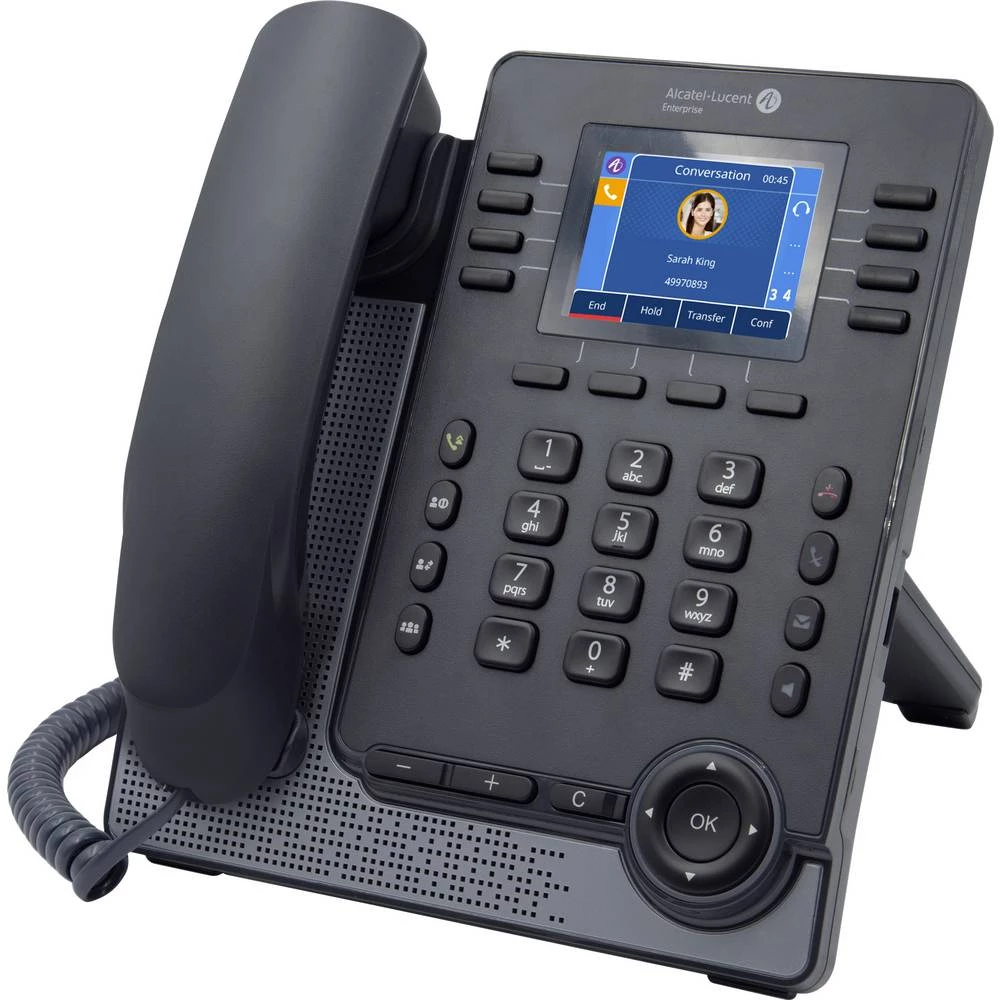 Alcatel-Lucent Enterprise M5 Myriad SIP telefon s kabelom, voip poe, responder, handsfree, priključak za slušalice LC za slika