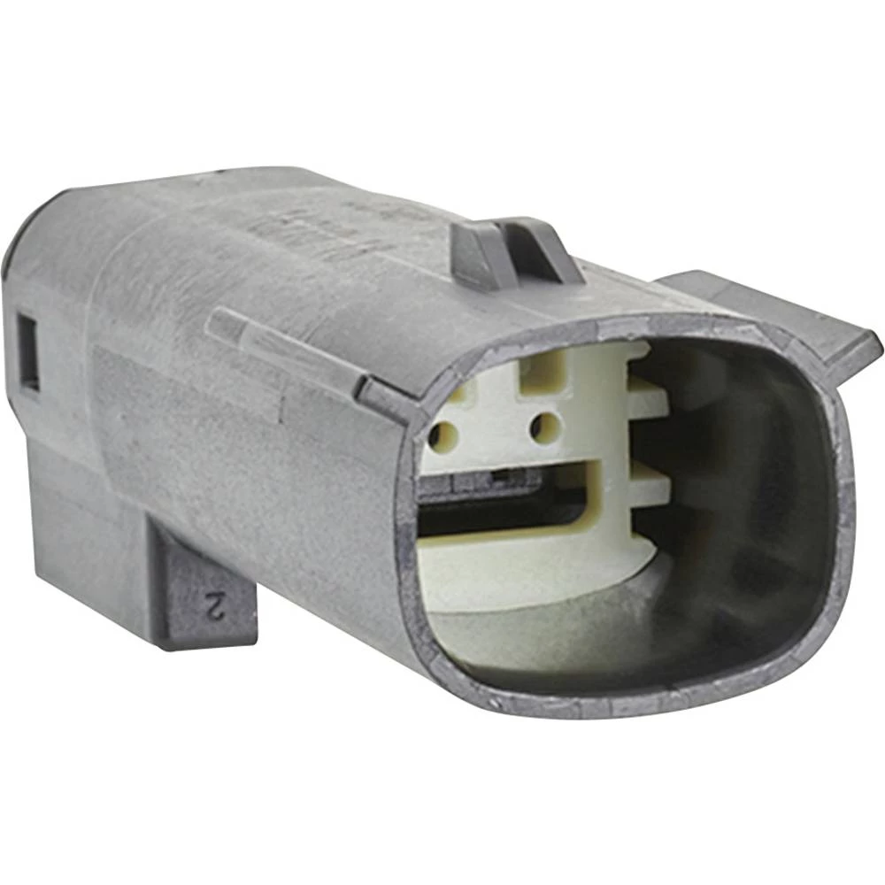 Molex 334810202 MX150 Mat-Sealed Male Connector Assembly, Single Row, 2 Circuits, Keying Option B, Light Gray slika