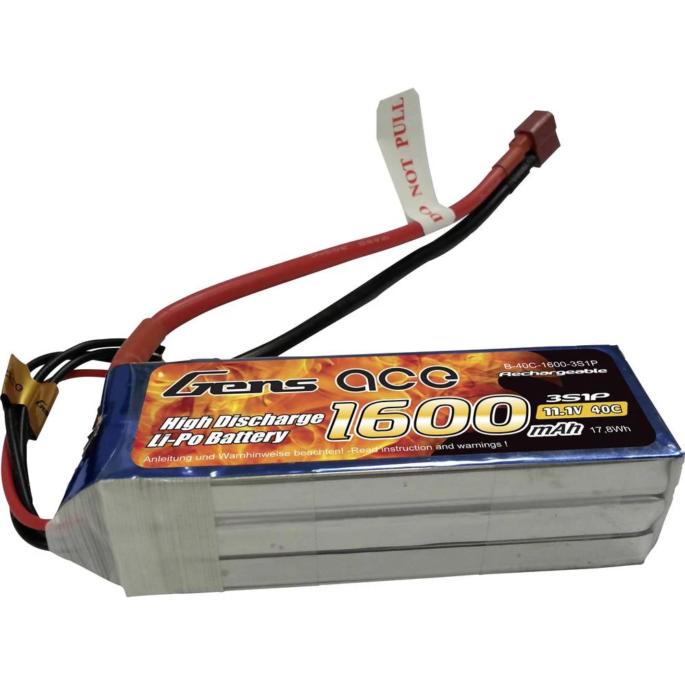 LiPo akumulatorski paket za modele 11.1 V 1600 mAh Broj ćelija: 3 40 C Gens ace Softcase Sustav T-konektora slika