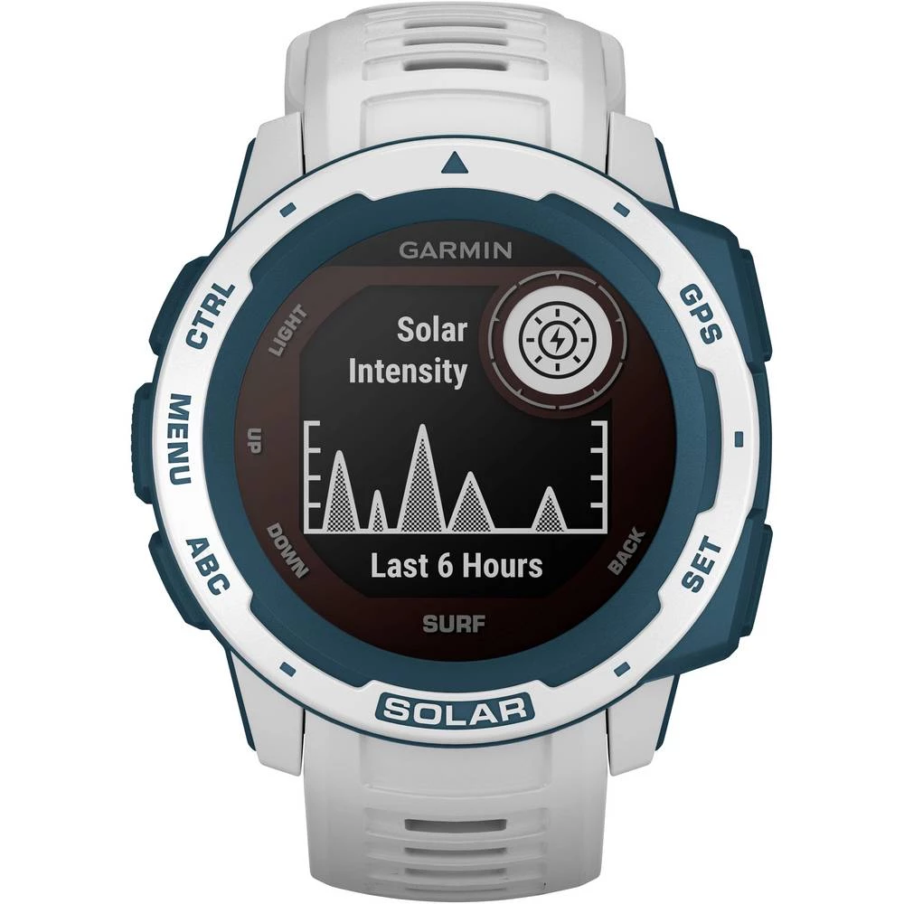 Garmin Instinct Solar Surf pametan sat  45 mm  srebrna/antracitna slika