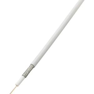 TRU COMPONENTS 1567170 koaksijalni kabel, vanjski promjer: 6.60 mm RG6 /U 75 65 dB bijele boje 50 m slika