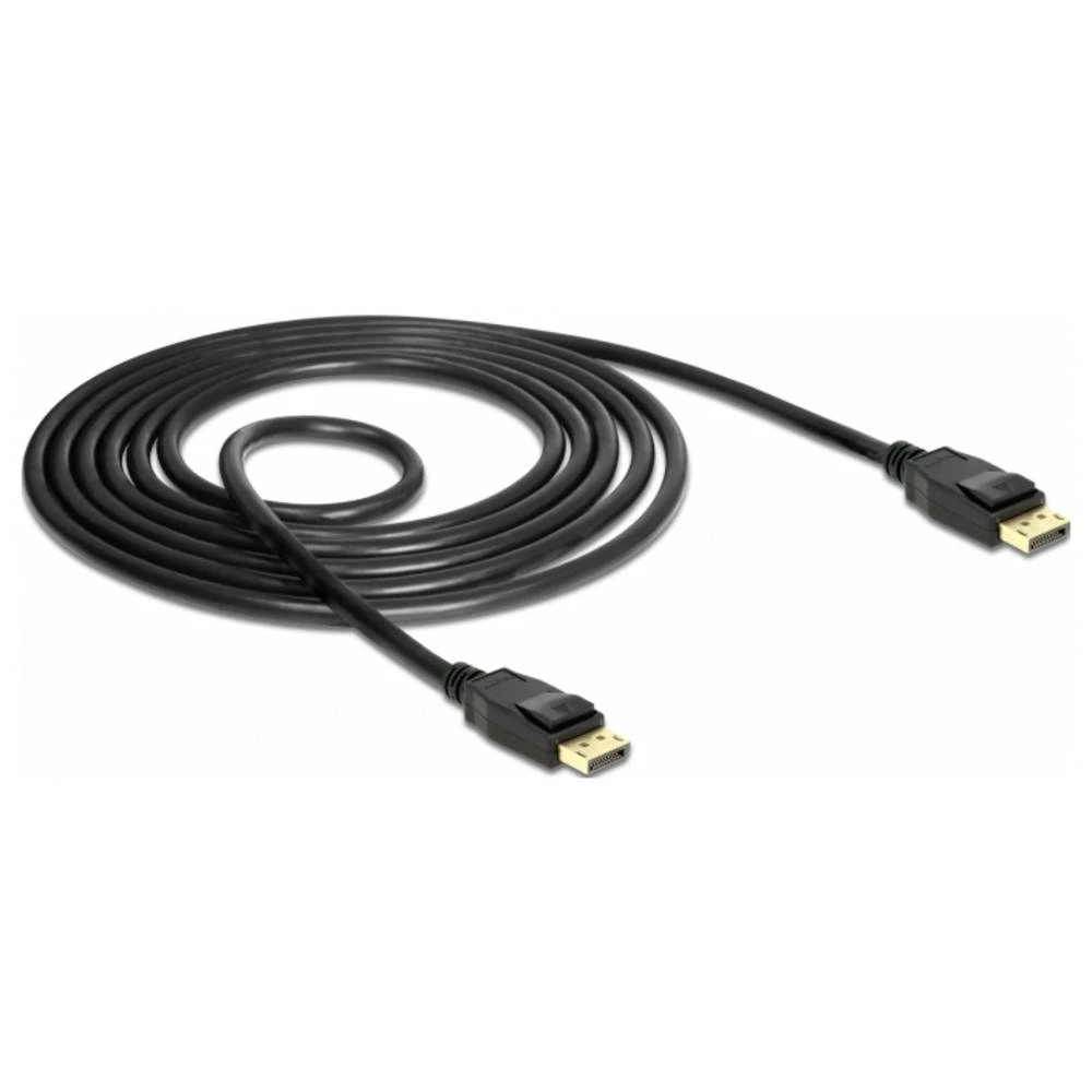 Delock DisplayPort priključni kabel DisplayPort utikač 1.5 m crna 85508 pozlaćeni kontakti, sukani, trostruko zaštićen, slika