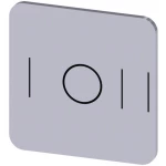 Siemens 3SU1900-0AF81-0QK0 ploča za natpise kvadratan (Š x V) 22 mm x 22 mm I/0/II srebrna, crna 10 St.