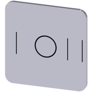 Siemens 3SU1900-0AF81-0QK0 ploča za natpise kvadratan (Š x V) 22 mm x 22 mm I/0/II srebrna, crna 10 St. slika