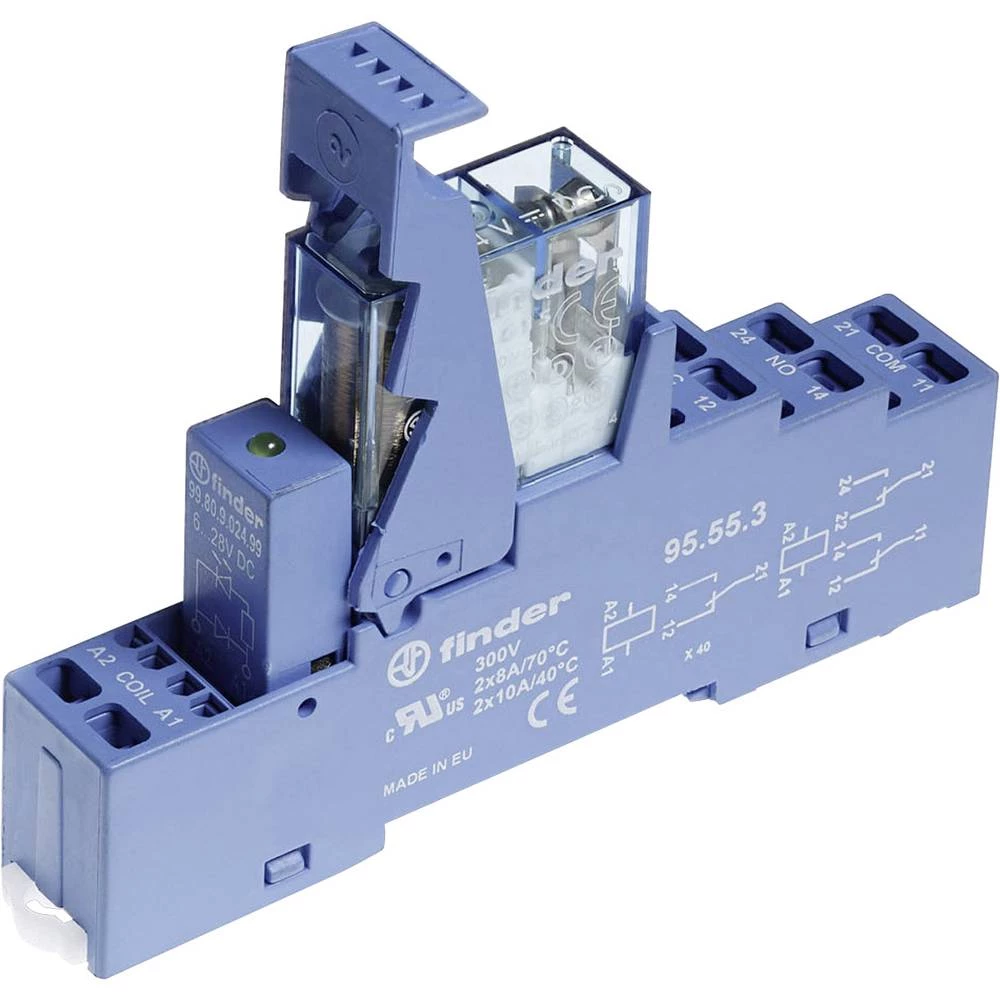 Relejni modul 10 ST Finder 49.72.9.024.0050 Nazivni napon: 230 V/AC 2 prebacivanje slika