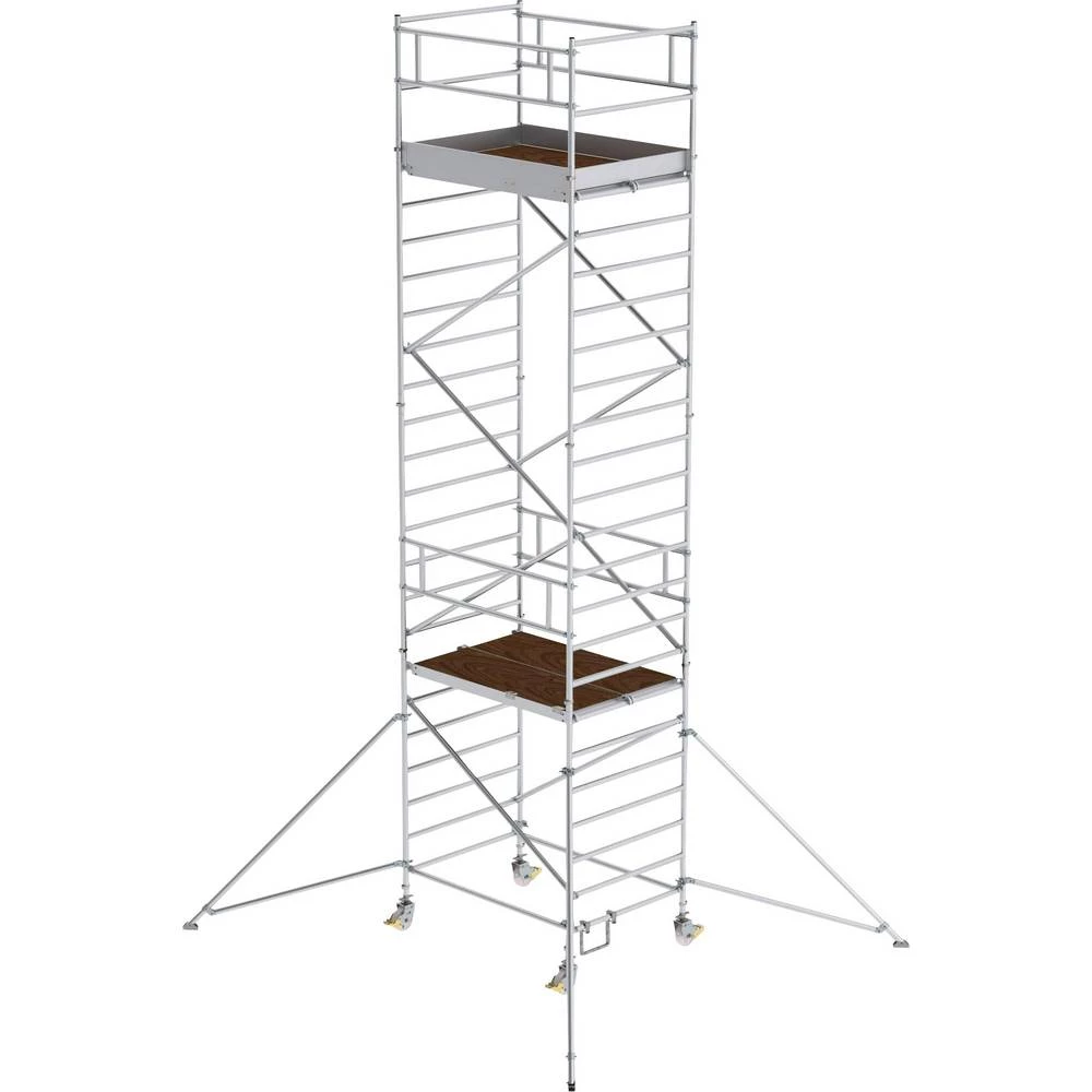 Günzburger Steigtechnik 167635 na roli montaža bez alata Radna visina (maks.): 8.4 m slika