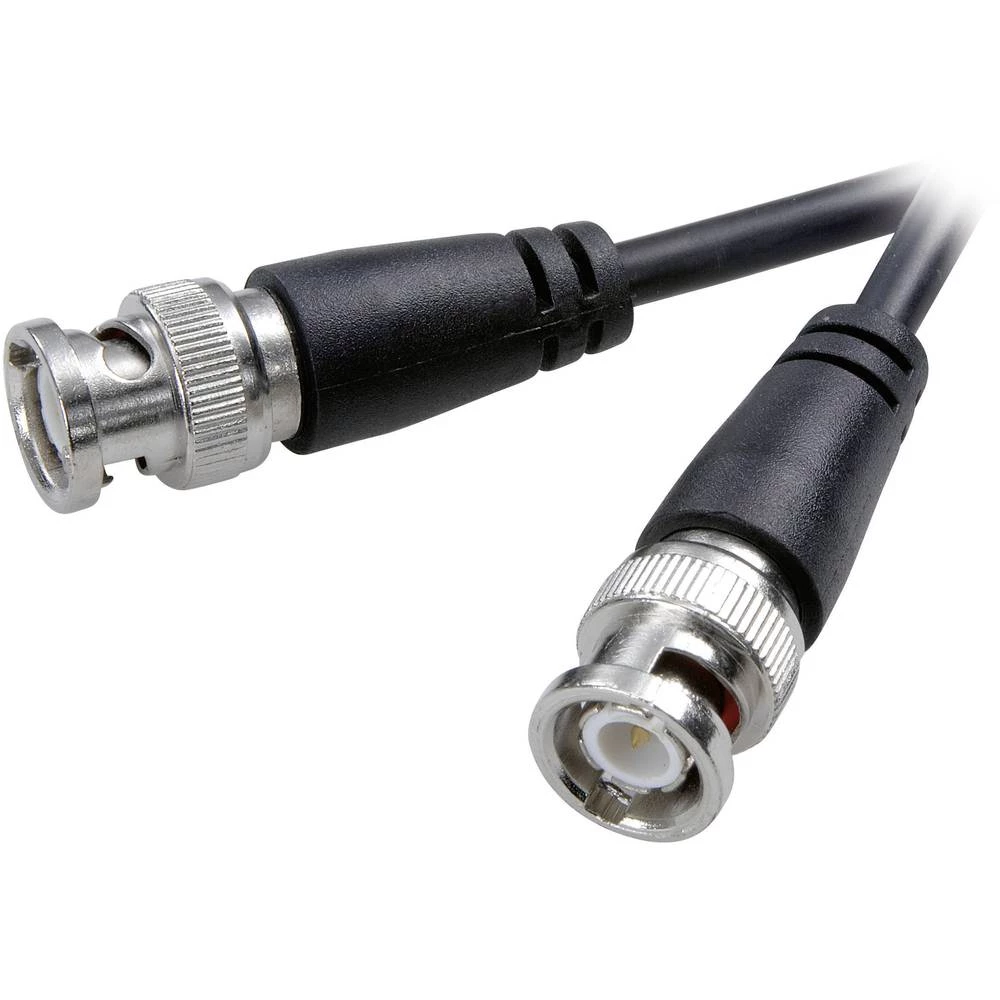 BNC video priključni kabel [1x BNC-utikač - 1x BNC-utikač] 2 m crn slika