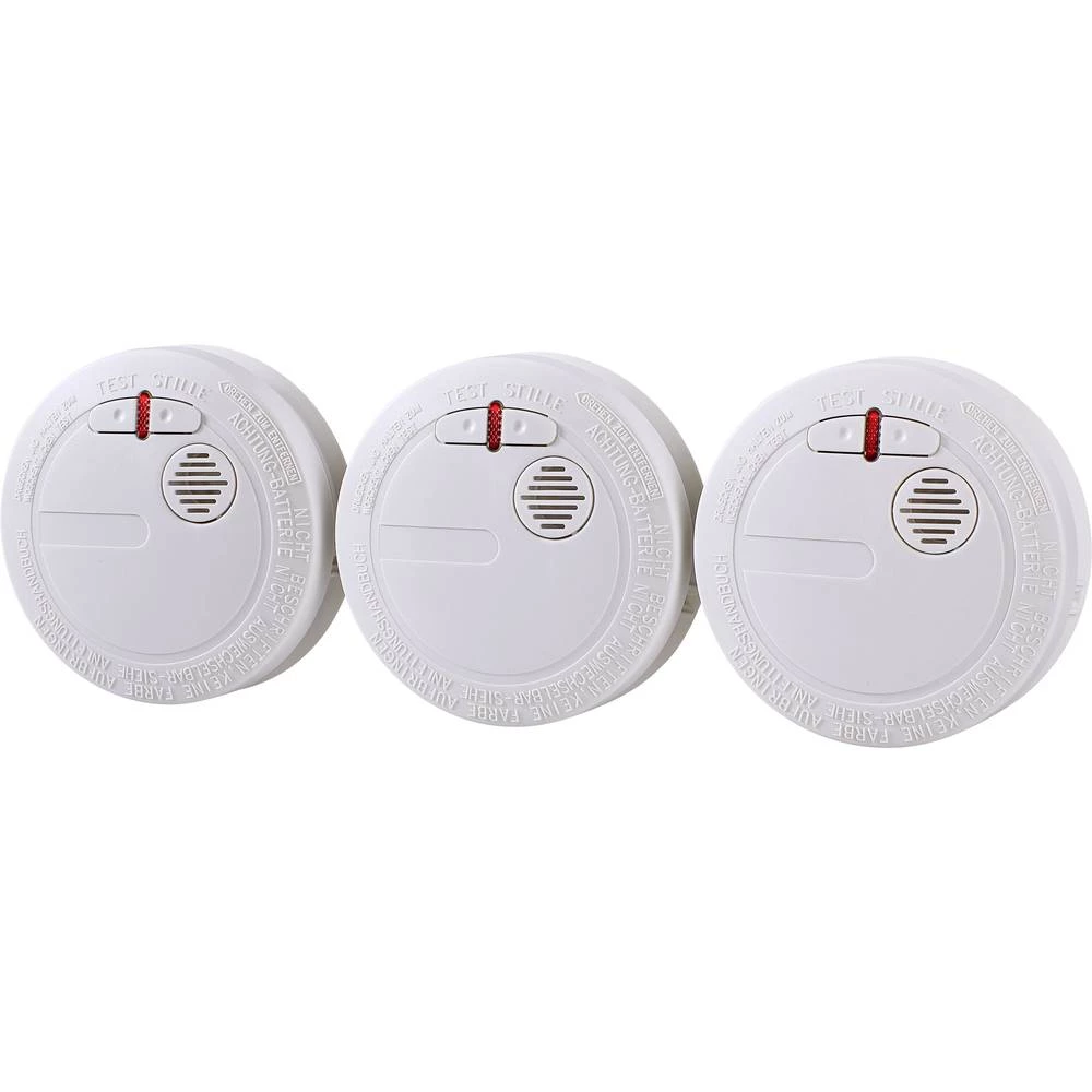 Detektor dima 3-dijelni komplet uklj. 10-godišnja baterija Renkforce baterijski pogon slika