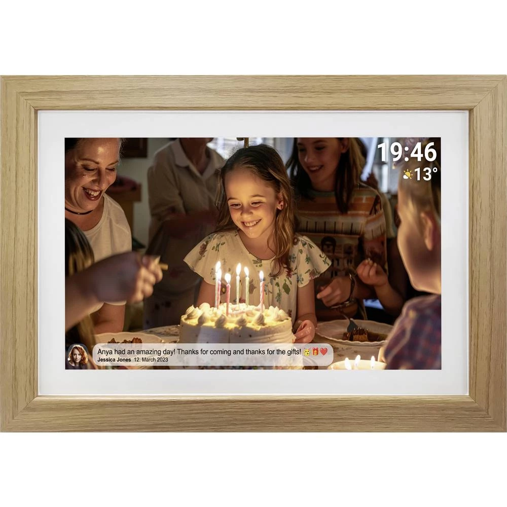 Denver PFF1543LW digitalni WiFi okvir za slike 39.6 cm 15.6 palac Energetska učinkovitost 2021: D (A - G) 1920 x 1080 Pi slika