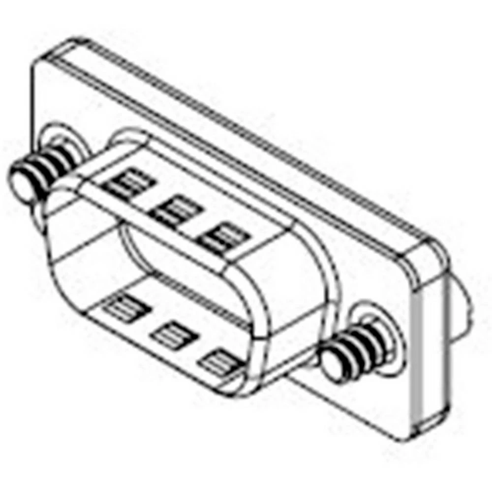 Molex 1731120060 FCT Metal Dust Cap for Size 1 Female D-sub, 4-40 UNC Thread Screws slika