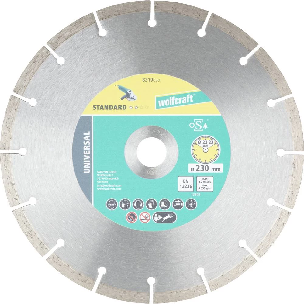 Wolfcraft 8319000 dijamantna rezna ploča 230 mm 1 kom. plavac, kamen slika