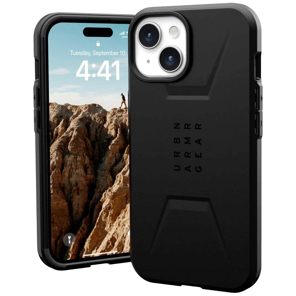 Urban Armor Gear Civilian MagSafe stražnji poklopac za mobilni telefon Apple iPhone 15 crna slika