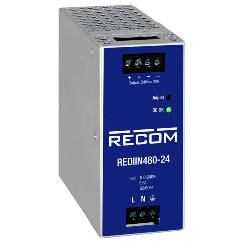 RECOM REDIIN480-48 DIN-napajanje (DIN-letva) 48 V 10 A 480 W Broj izlaza:1 x Content 1 kom. slika