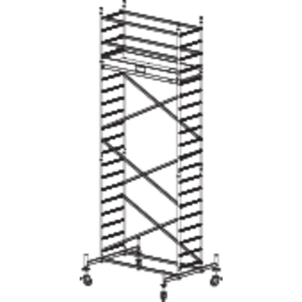 Sinterbronze (value.2976892) Skela Mobilna Radna visina (maks.): 5.30 m Krause ProTec 910134 Srebrna 95 kg slika