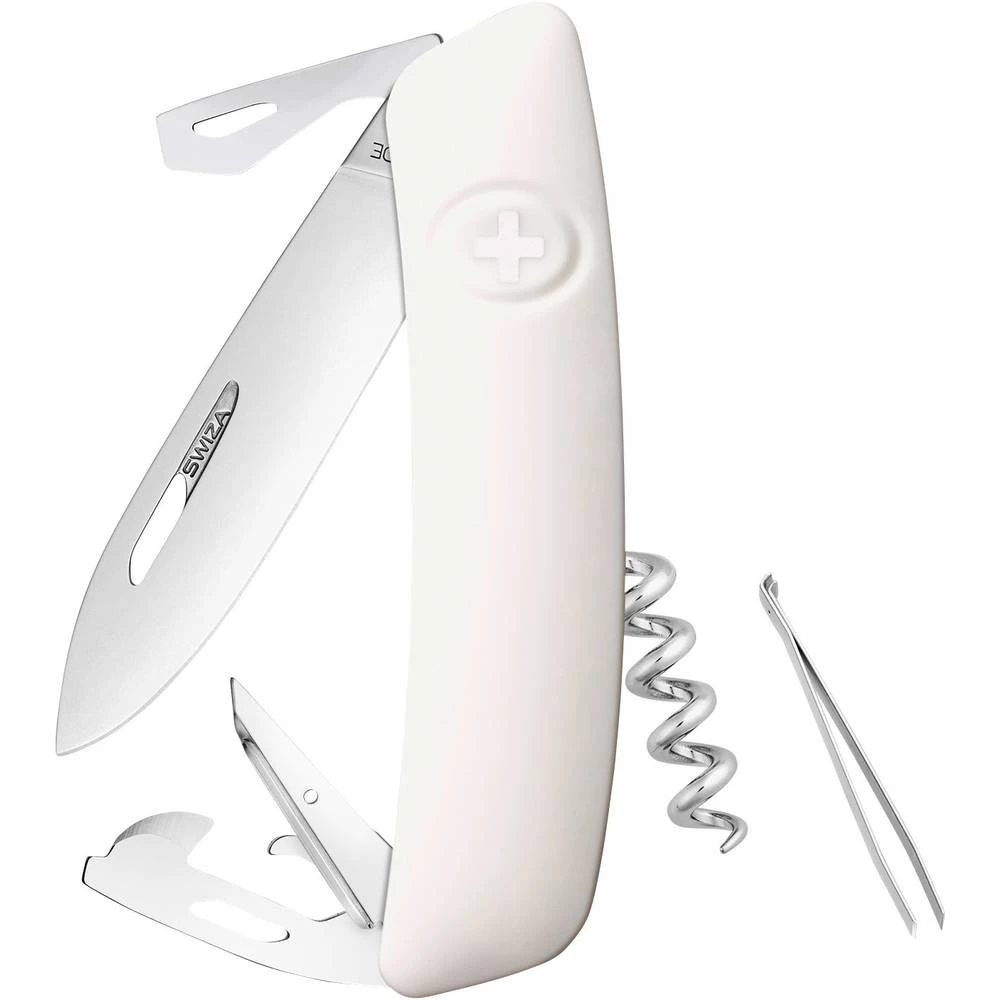 Švicarski džepni nož Sa Soft-Touch Broj funkcija 11 SWIZA D03 KNI.0030.1020 Bijela slika