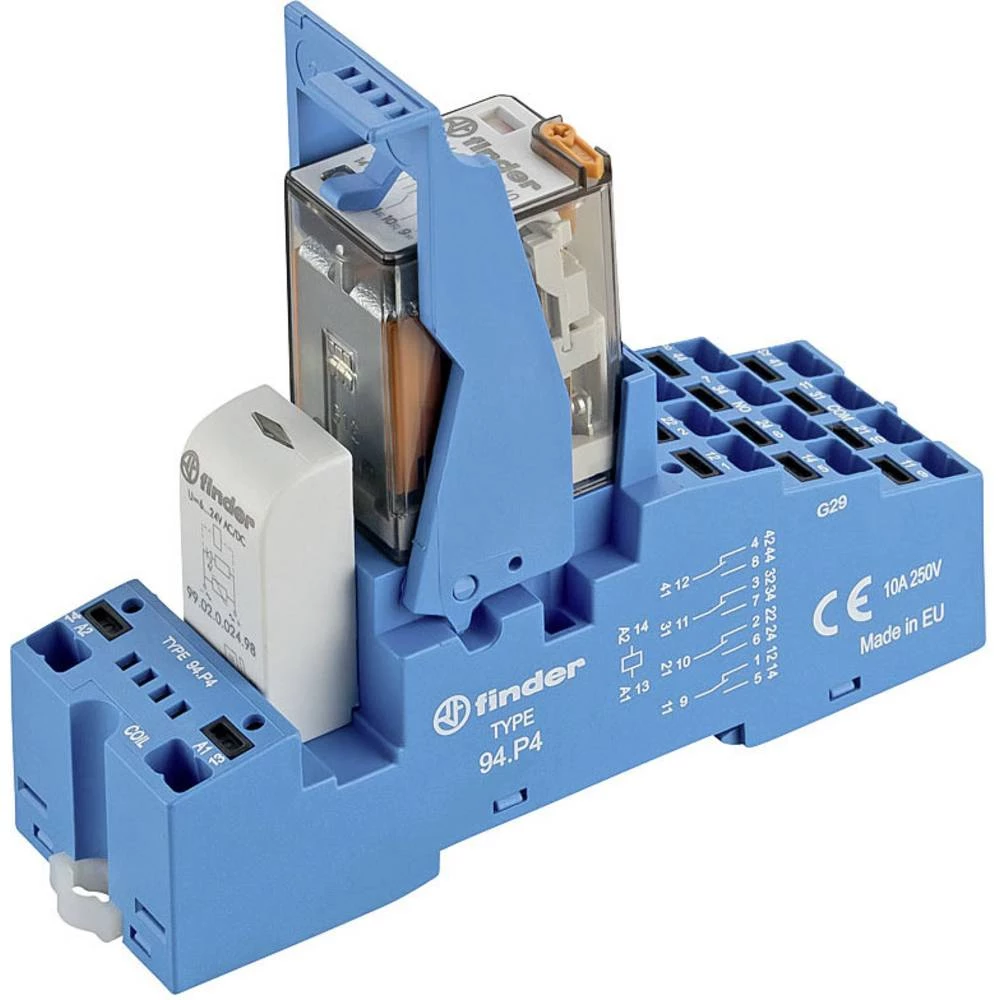 Finder 58.P4.8.110.5060 spojni relej 110 V/AC 7 A 4 prebacivanje  5 St. slika