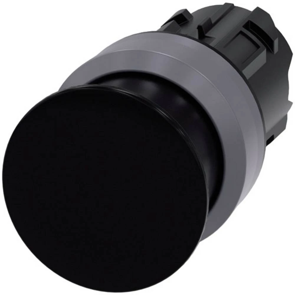 Siemens 3SU1030-1AD10-0AA0 gljivasto tipkalo prednji prsten od metala dugme pješčano-siva, crna   1 St. slika