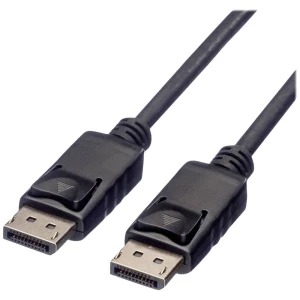 Roline green DisplayPort priključni kabel DisplayPort utikač 5.00 m crna 11.44.5764 sa zaštitom, TPE plašt, bez halogena DisplayPort kabel slika
