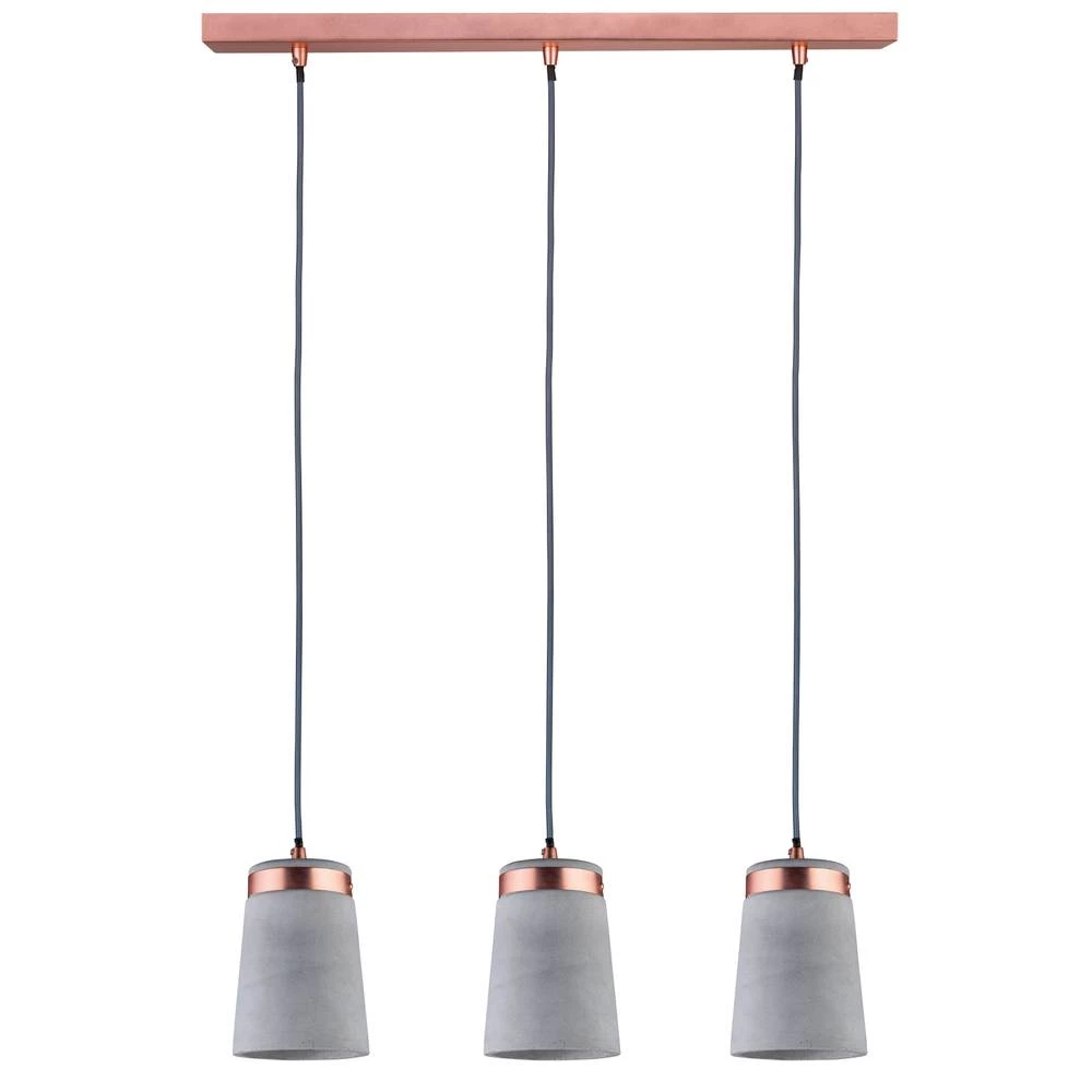 Viseća svjetiljka LED E27 60 W Paulmann Neordic Stig 79626 Betonsko-siva boja, Bakrena mat slika