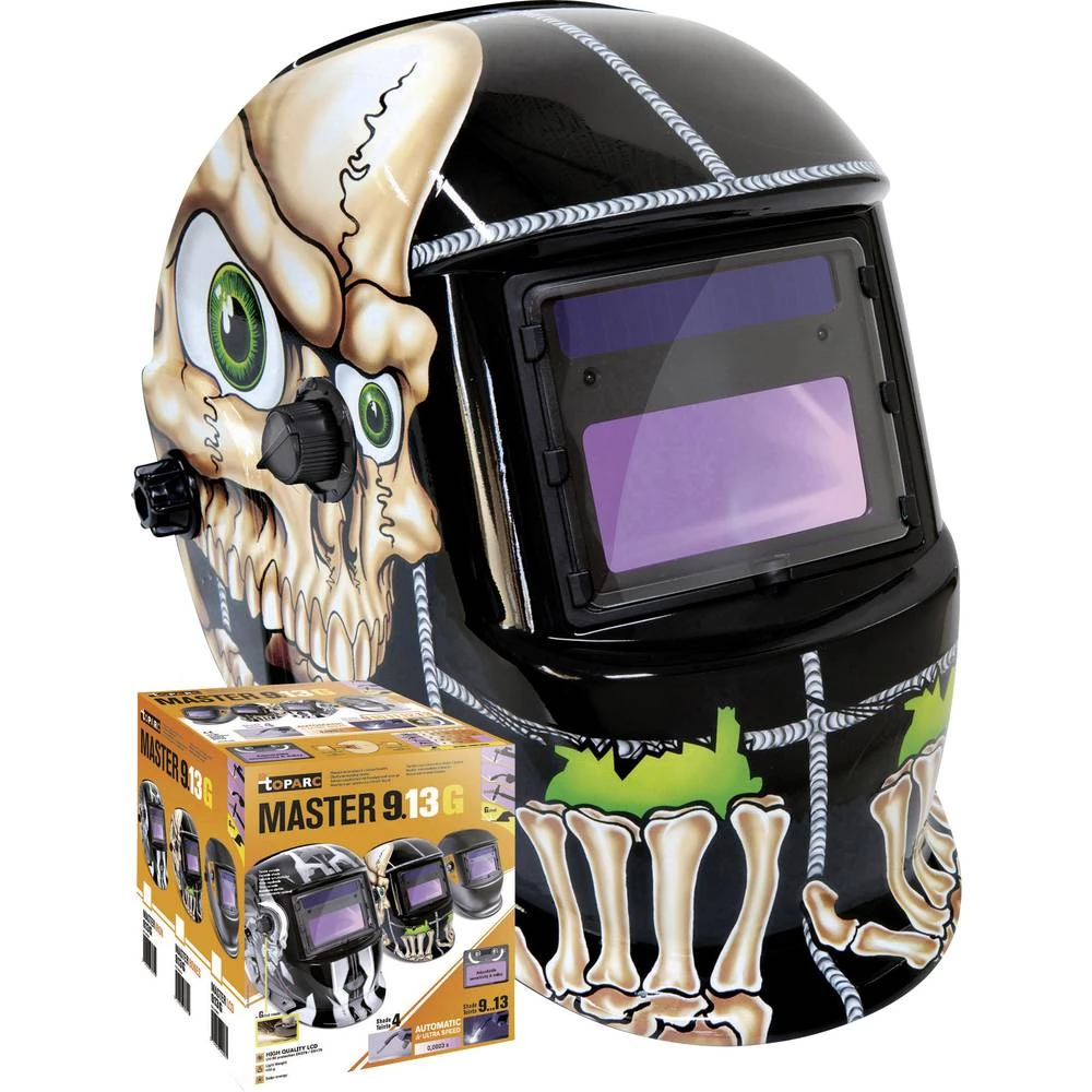 Zaštitna kaciga za zavarivače Crna Toparc BONES 9/13 G 038318 EN 175, EN 379 slika