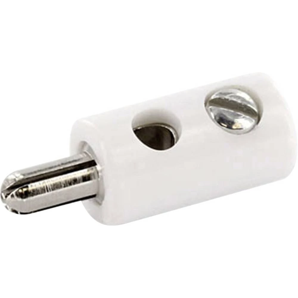 Laboratorijski muški konektor Ravni muški konektor Zatik-&Oslash;: 2.6 mm Bijela econ connect 100 ST slika