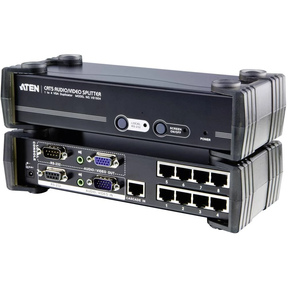 8 ulaza VGA razdjelnik ATEN VS1508T-AT-G 1920 x 1200 piksel Crna slika