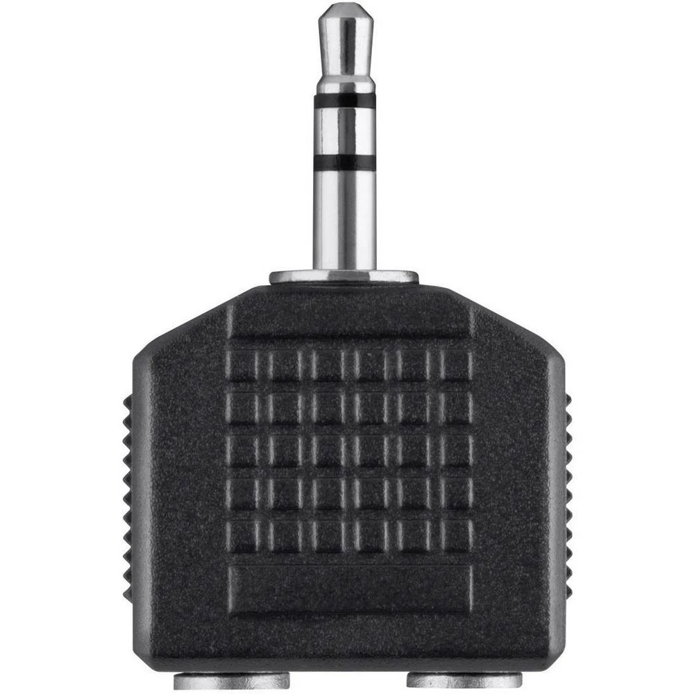 Utičnica Audio Y-adapter [1x 3,5 mm banana utikač - 2x Priključna doza za 3,5 mm banana utikač] Crna Belkin slika