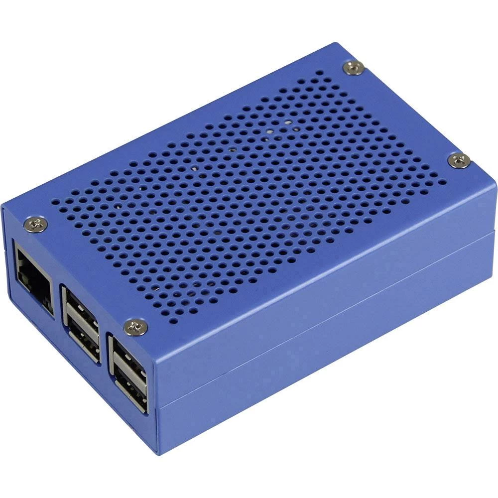 Joy-it RPI-Case-ALU-BLUE SBC kućište Pogodno za: Raspberry Pi Plava boja slika