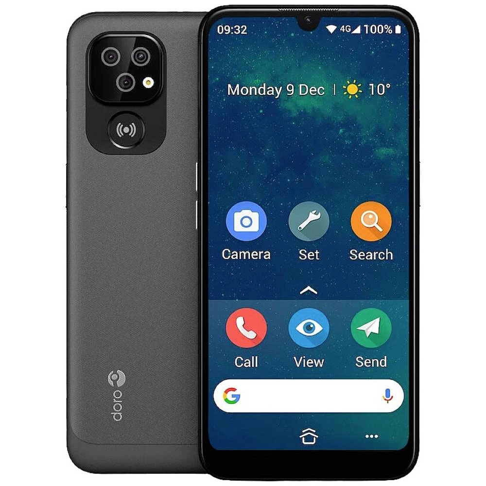 doro 8100 Plus senior pametni telefon ip54, stanica za punjenje crna slika