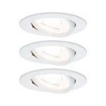 LED ugradna svjetiljka Nova osnovni set zakretna okrugla 84mm 50° GU10 3x6,5W 230V 2700K mat bijela Paulmann 93431  ugrađeno svjetlo 3-dijelni komplet    19.5 W mat-bijela