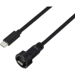 USB Type-C® 3.0 muški-muški IP67 (navojni) kabel 0,5 m TC-E10T-MT3-MWA/NWA-0.5PV-S Vodootporni plastični kabel TC-135435