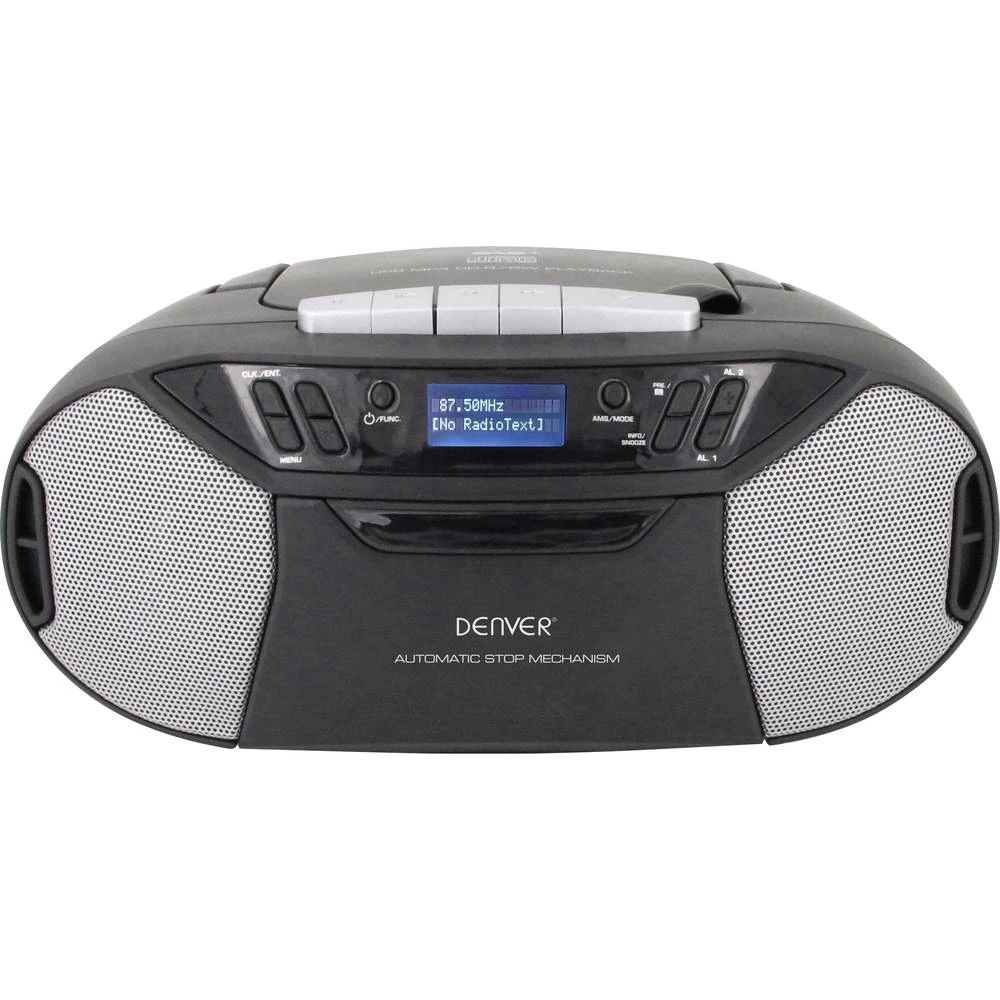 DAB+ (1012) CD radio Denver TDC-250 AUX, CD, Kaseta, UKW, USB Crna slika