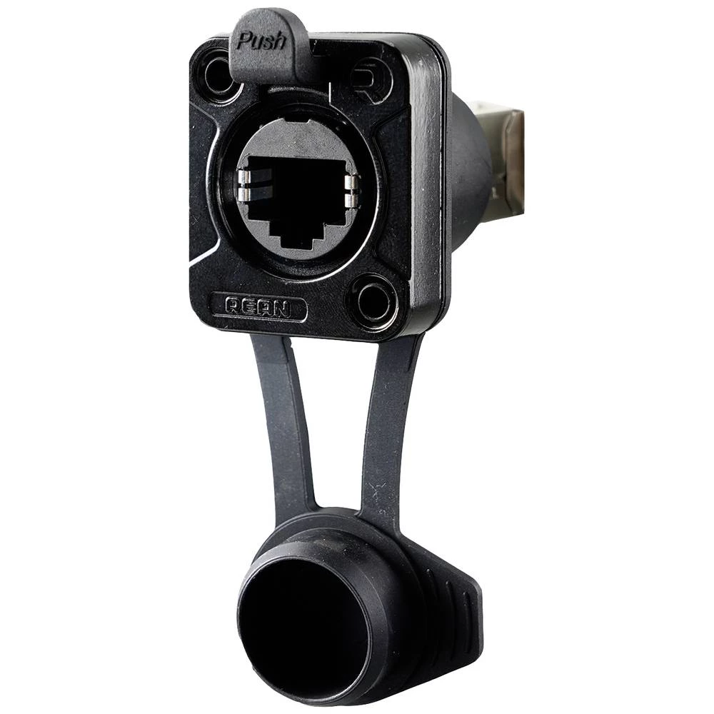 Rean AV RJ45 prolaz, IP65 hermetički zatvoren, BULK RRE8F-Z-010-0 ženski, ugradbeni crna 100 St. slika