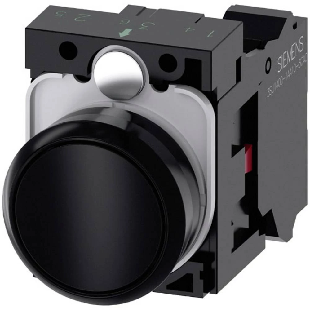Siemens 3SU1100-0AB10-3CA0 tipkalo prednji prsten od plastike, okrugao  dugme crna   1 St. slika