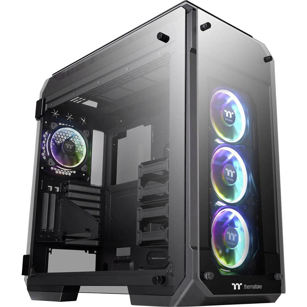 Kućište za računala Thermaltake View 71 Tempered Glass RGB Plus Crna, RGB 4 predinstalirana LED ventilatora, Bočni prozor, Insta slika