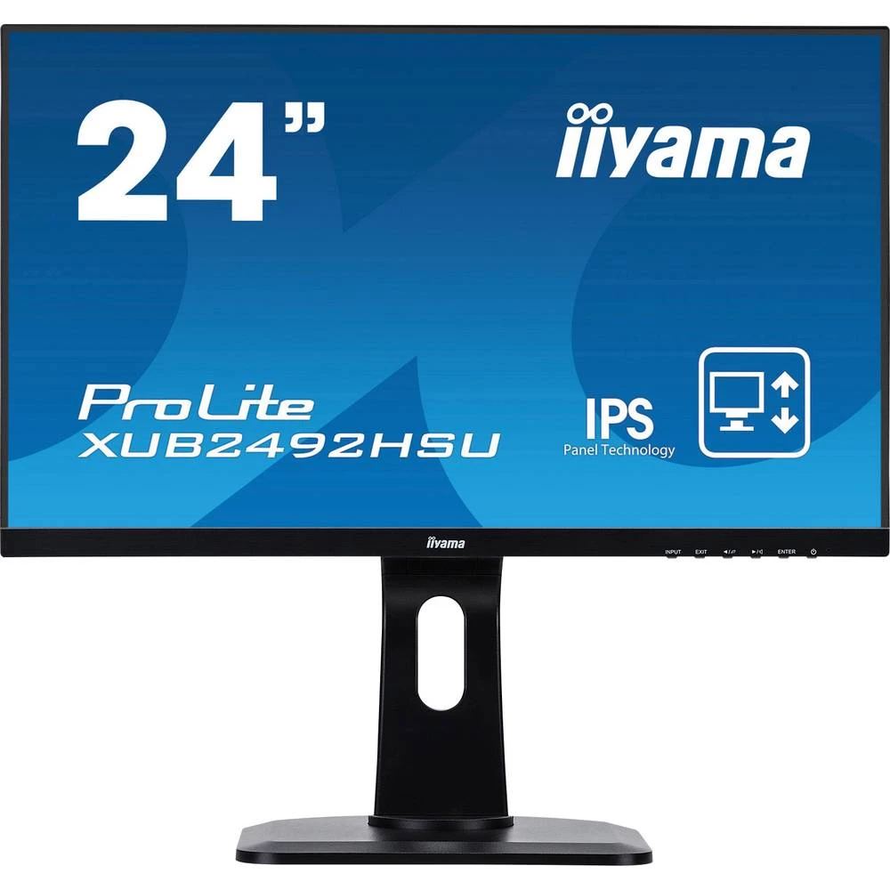 LED zaslon 60.5 cm (23.8 ") Iiyama ProLite XUB2492HSU ATT.CALC.EEK A (A+++ - D) 1920 x 1080 piksel Full HD 4 ms HDMI&trade;, Dis slika