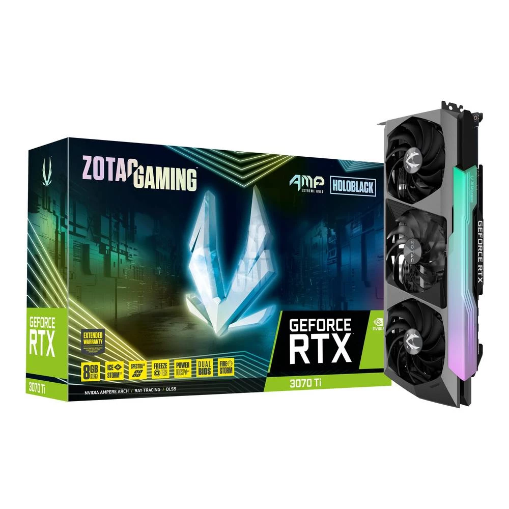 Zotac GAMING GeForce RTX 3070 Ti AMP Extreme Holo GeForce RTX 3070 Ti 8GB GDDR6X 256bit 7680x4320p PCI Express x16 4.0 Zotac grafička kartica  RTX 3070 Ti  8 GB    PCIe 4.0 x16 slika