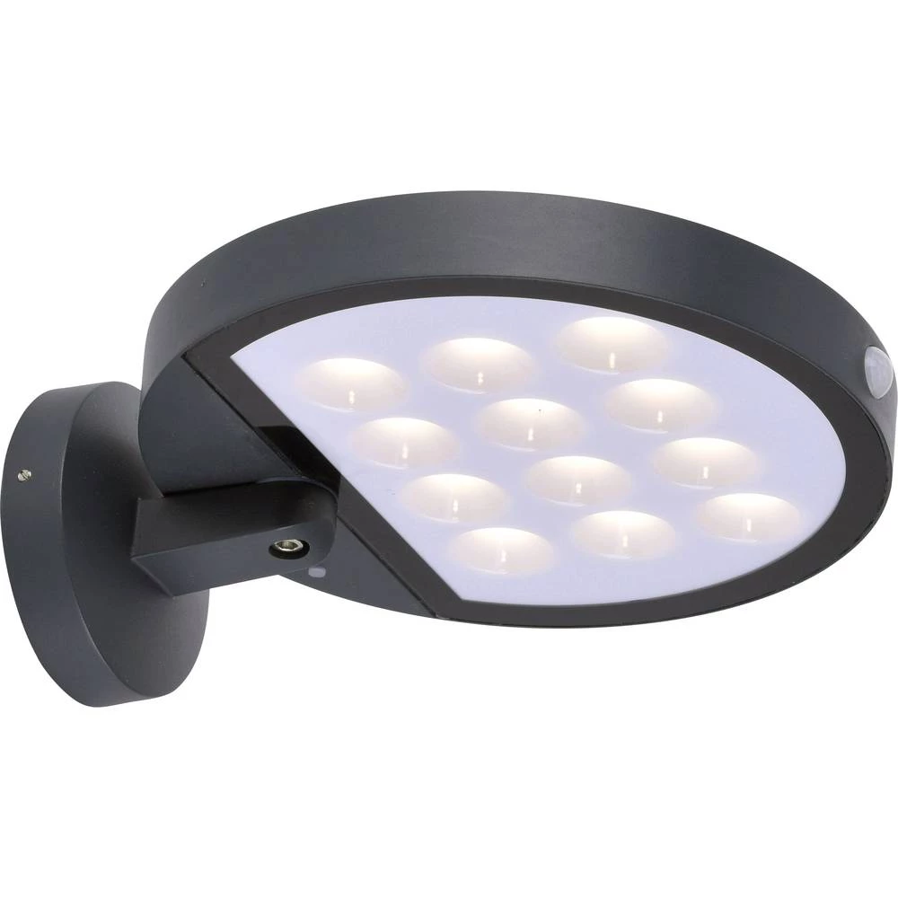 Vanjska solarna zidna lampa s detektorom pokreta 10.5 W Toplo-bijela Paul Neuhaus 9682-13 Markus Antracitna boja slika