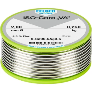 Felder Löttechnik ISO-Core "VA" Lemna žica Svitak Sn96.5Ag3.5 0.250 kg 2 mm slika