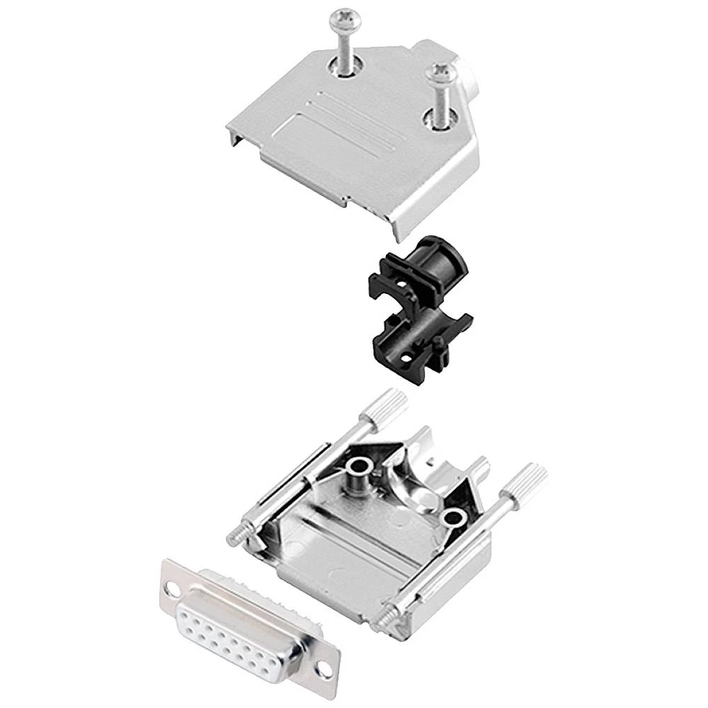 Višestruki ženski konektor D-SUB komplet 180 ° Broj polova: 15 Lemni kup encitech DTPK-M-15-DMS-W-K 1 ST slika