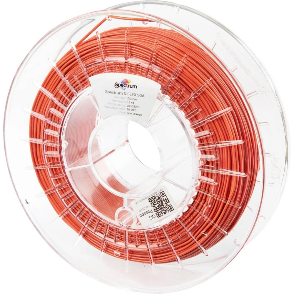Spectrum Filaments 80258 S-Flex 90A 3D pisač filament fleksibilni filament fleksibilan, kemijski otporan, bez iskrivljen slika