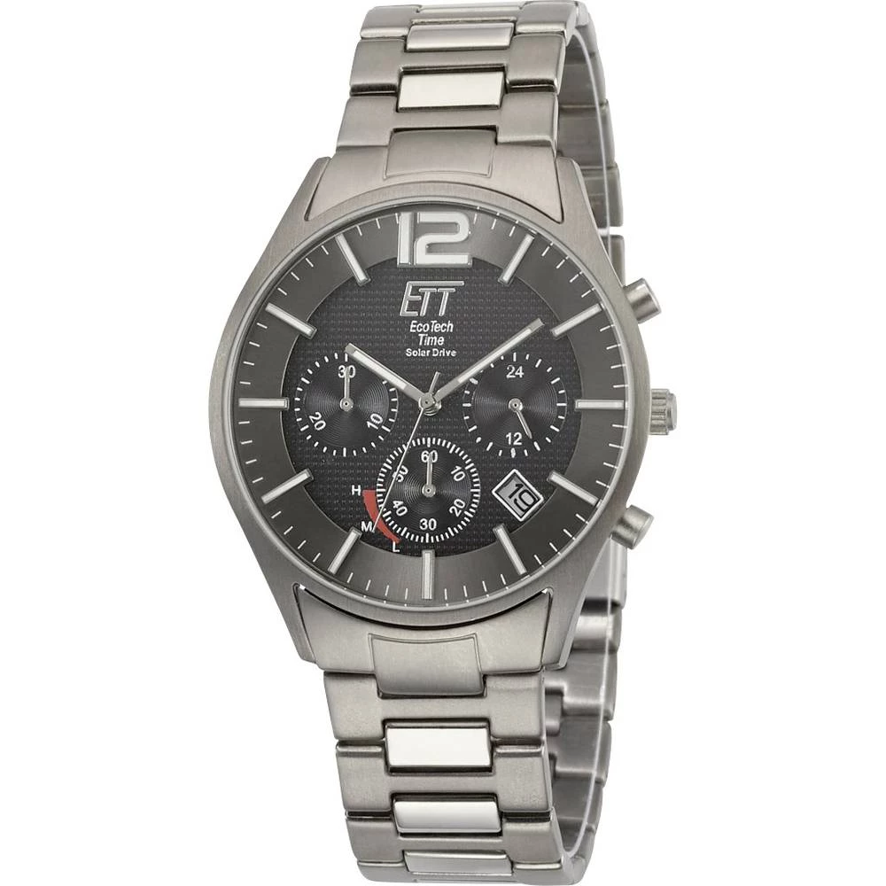 ETT Solarni Kronograf EGT-12049-51M (&Oslash; x V) 42 mm x 11 mm Titan, Titan (brušeni) Materijal kućišta=Titan Materijal (naruk slika
