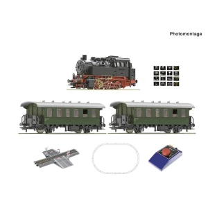 Roco 51161 H0 analogni starter set za parnu lokomotivu klase 80 s putničkim vlakom slika